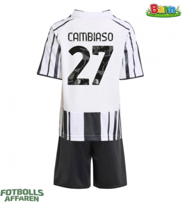 Juventus Andrea Cambiaso #27 Hemmaställ Barn 2025-26 Kortärmad (+ Korta byxor)